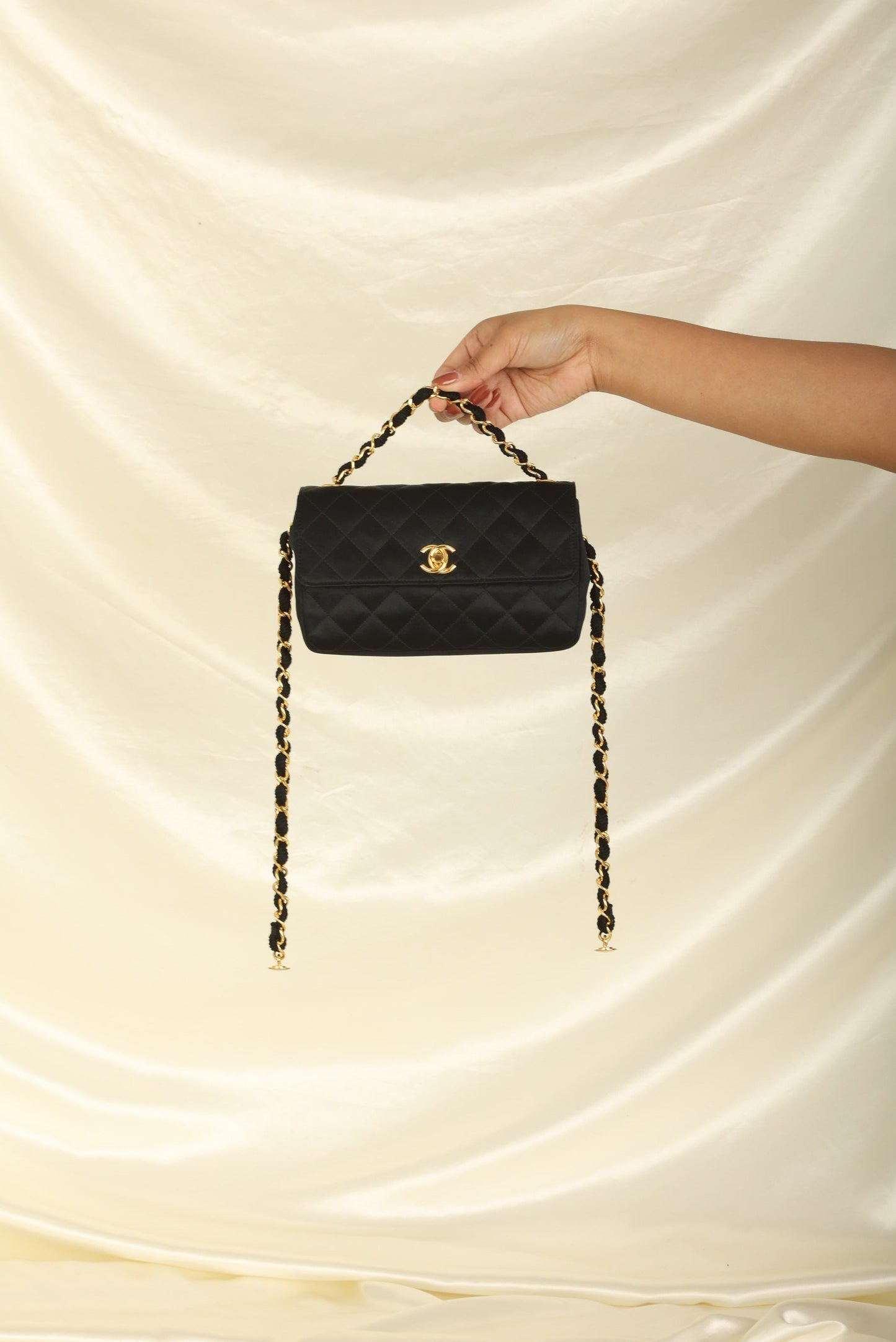 Chanel 1989 Satin Mini Flap