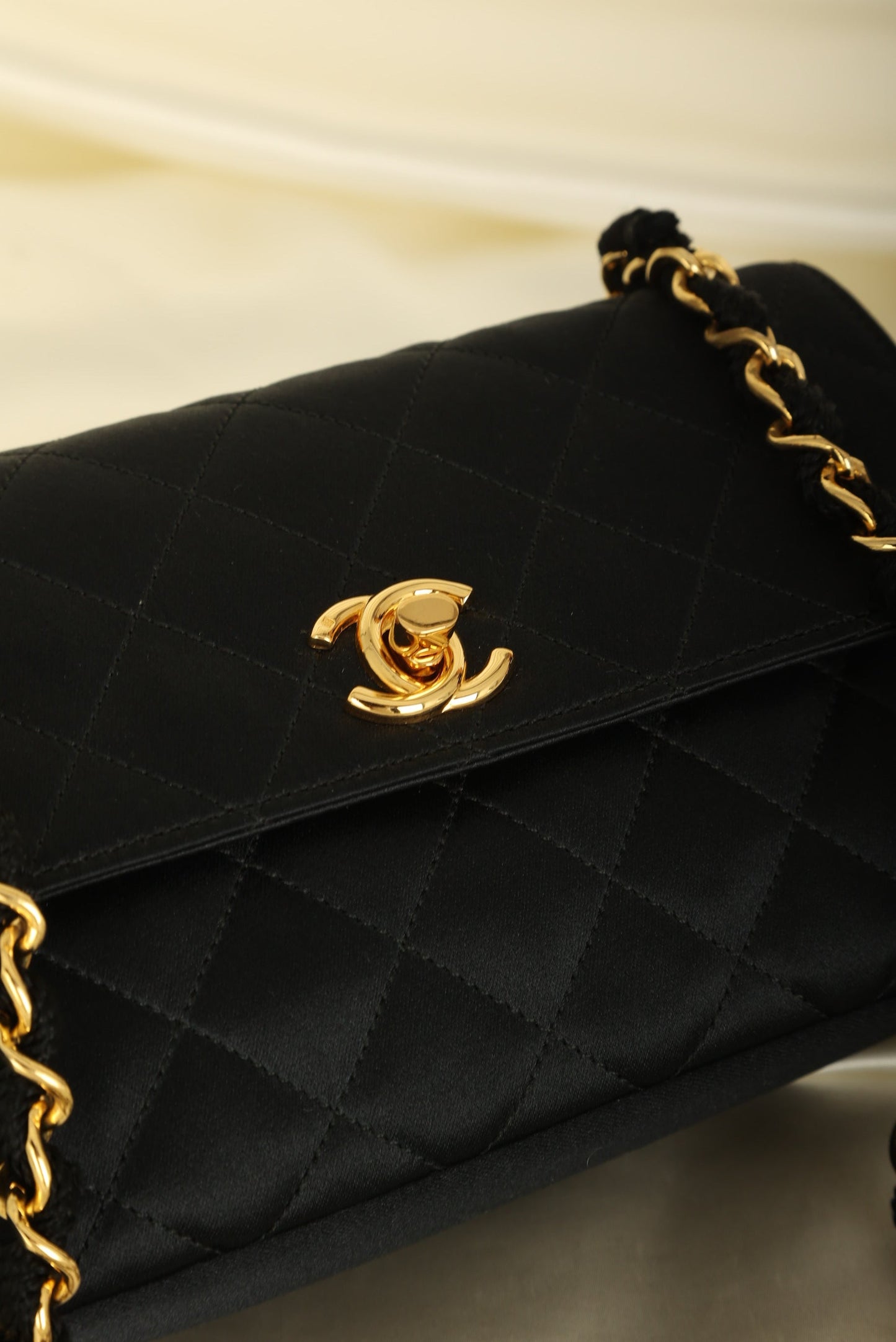 Chanel 1989 Satin Mini Flap