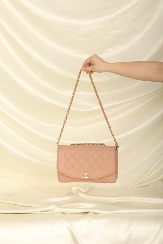 Extremely Rare Chanel 1994 Caviar Medium Diana