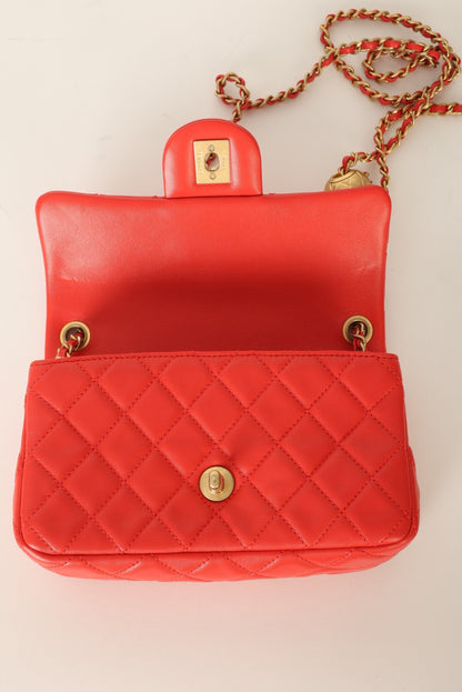 Chanel 2020 Lambskin Pearl Crush Mini Rectangle Flap