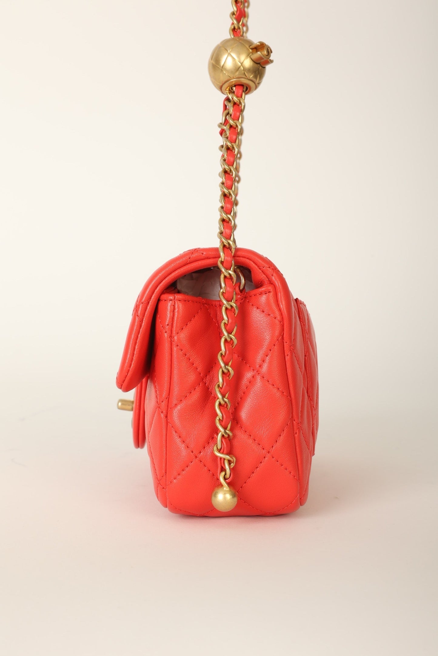 Chanel 2020 Lambskin Pearl Crush Mini Rectangle Flap