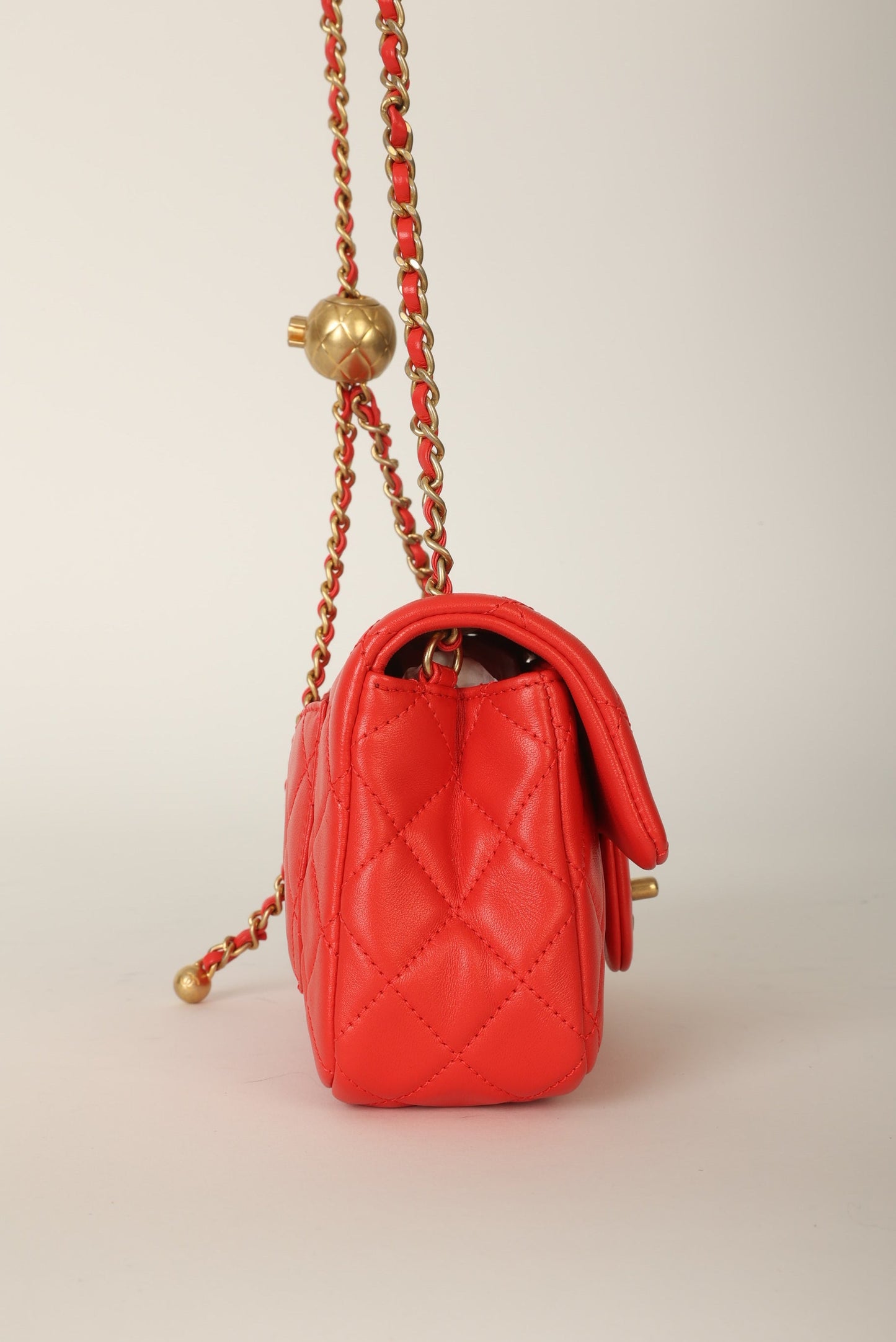 Chanel 2020 Lambskin Pearl Crush Mini Rectangle Flap