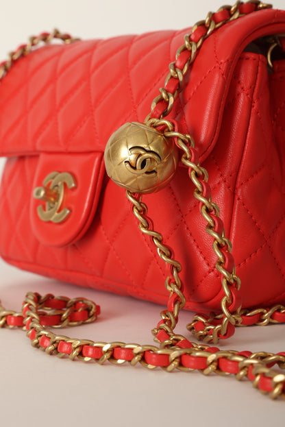 Chanel 2020 Lambskin Pearl Crush Mini Rectangle Flap