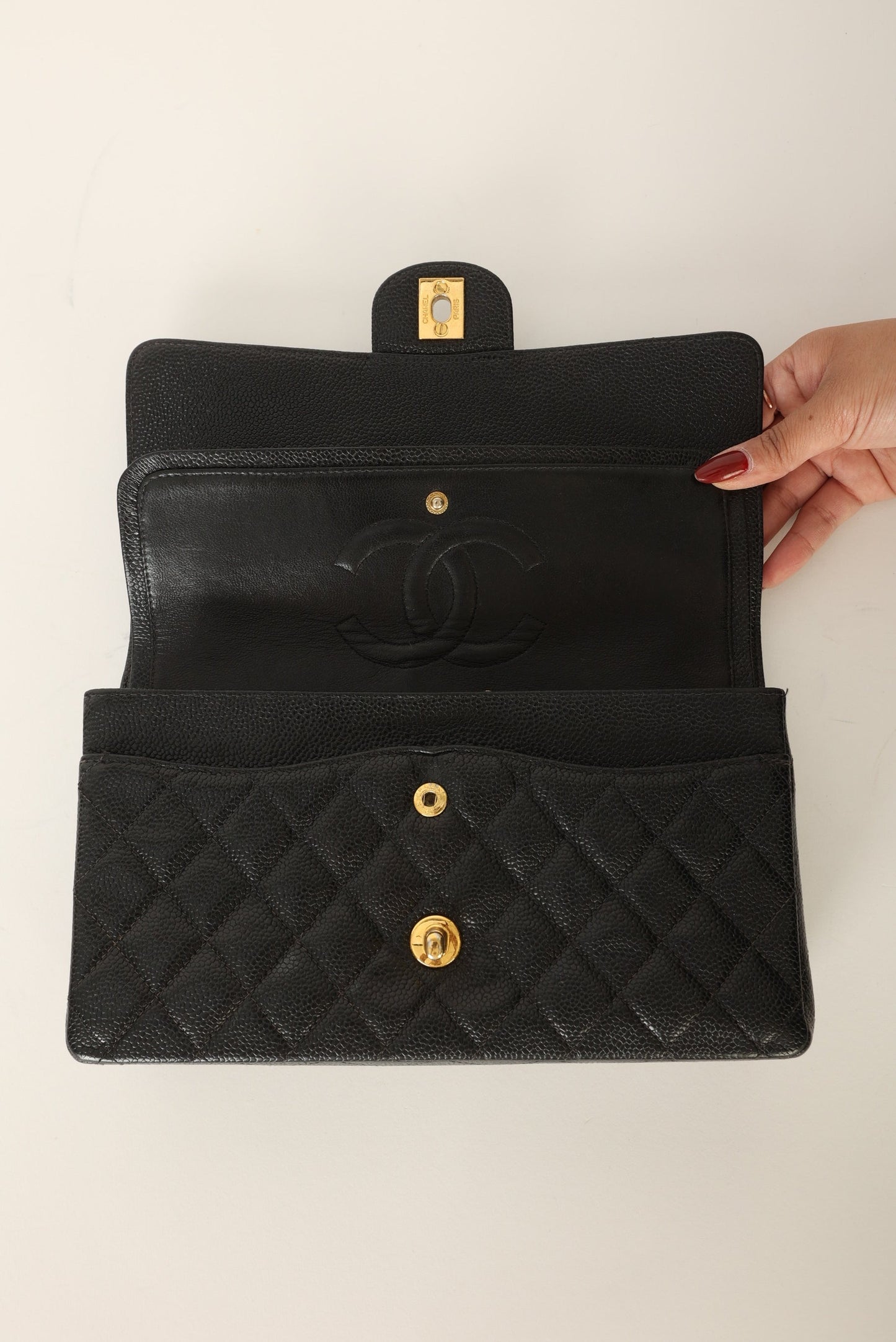 Chanel 1997 Caviar Medium Double Flap