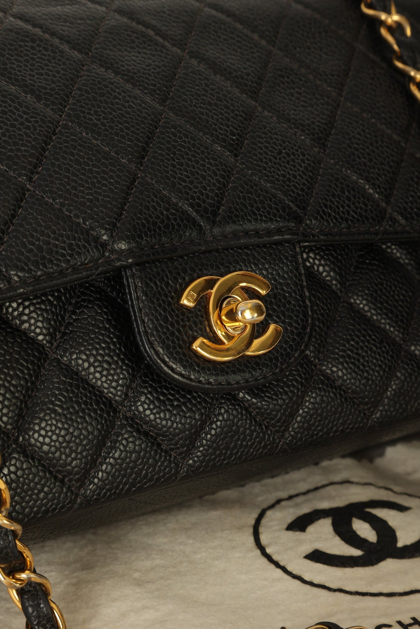 Chanel 1997 Caviar Medium Double Flap
