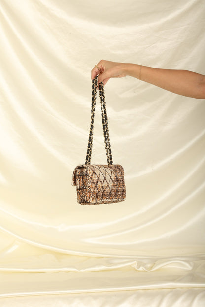Extremely Rare Chanel 2006 Pony Hair East West Flap