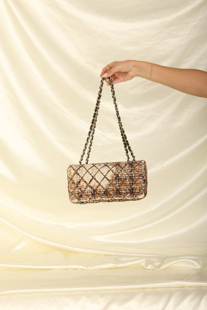 Extremely Rare Chanel 2006 Pony Hair East West Flap