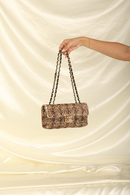 Extremely Rare Chanel 2006 Pony Hair East West Flap