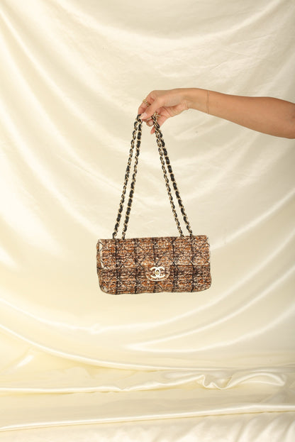 Extremely Rare Chanel 2006 Pony Hair East West Flap