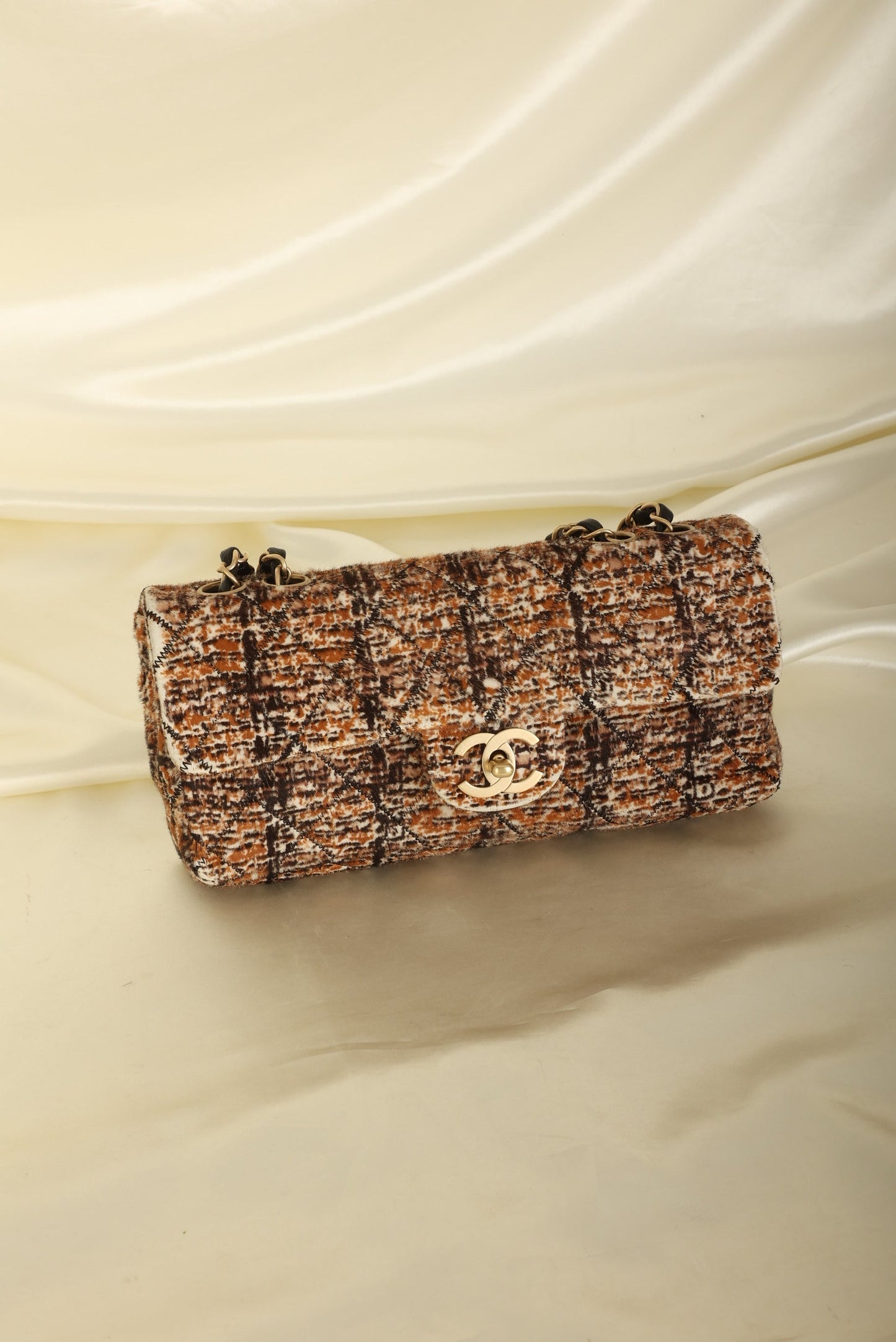 Extremely Rare Chanel 2006 Pony Hair East West Flap