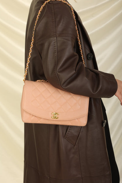 Extremely Rare Chanel 1994 Caviar Medium Diana