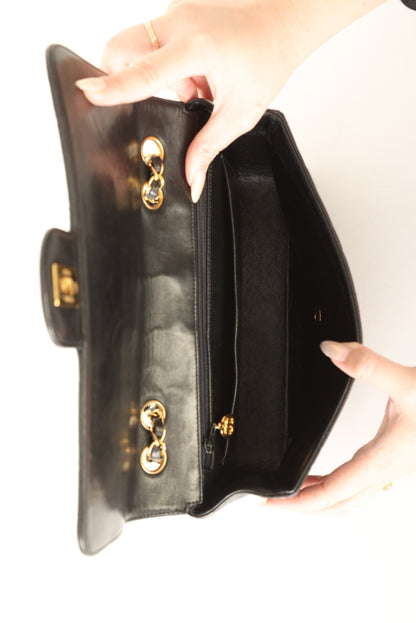 Chanel 1994 Lambskin Turnlock Single Flap