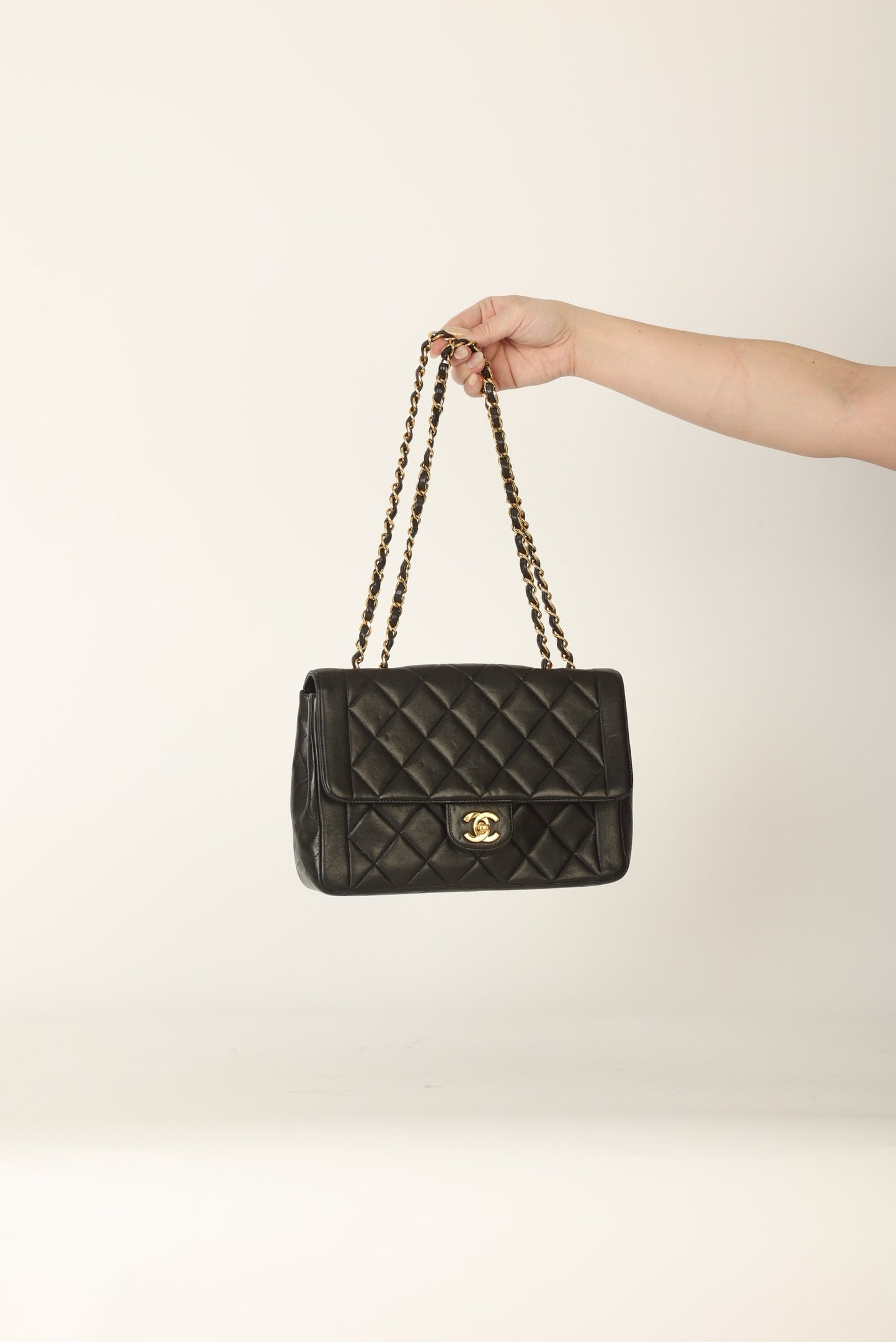 Chanel 1994 Lambskin Turnlock Single Flap