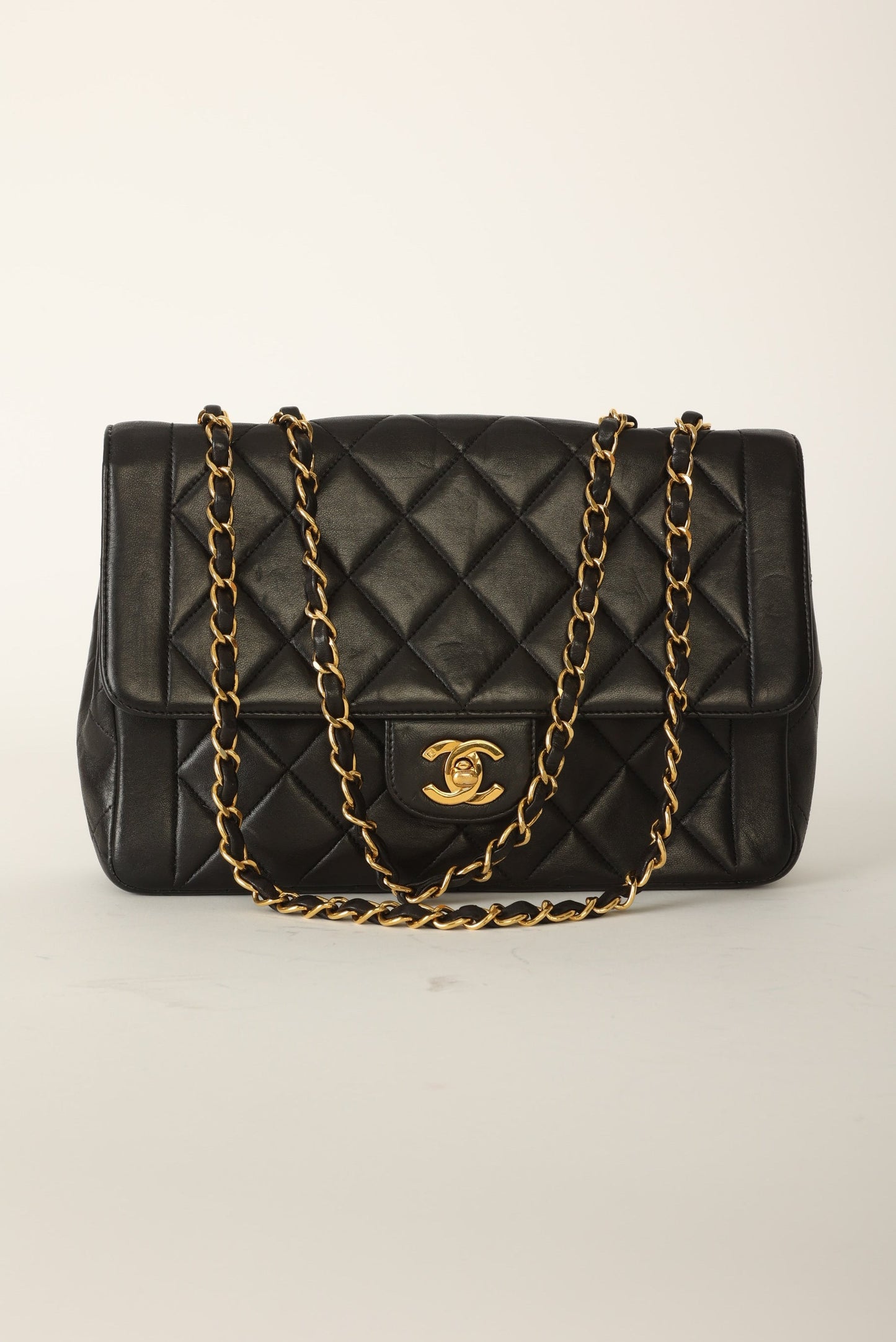 Chanel 1994 Lambskin Turnlock Single Flap