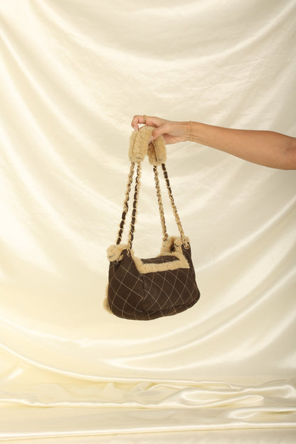 Chanel 2004 Shearling Chain Flap