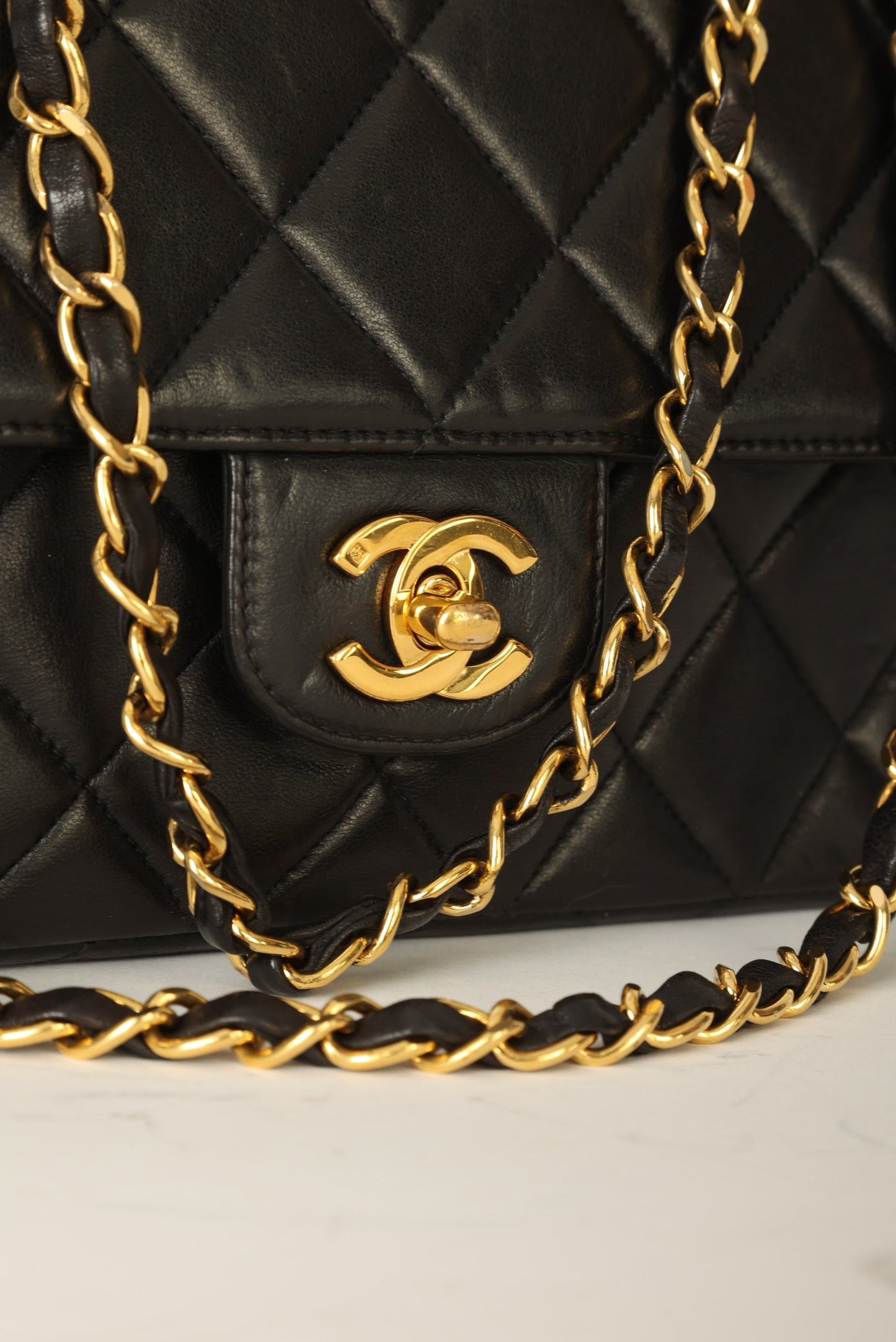 Chanel 1994 Lambskin Turnlock Single Flap