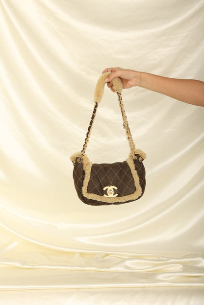 Chanel 2004 Shearling Chain Flap
