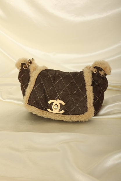 Chanel 2004 Shearling Chain Flap