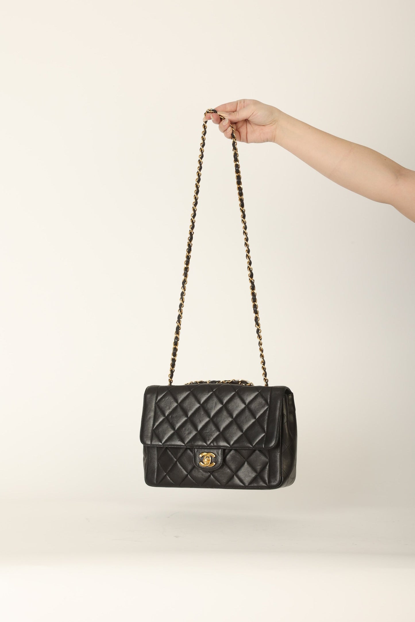 Chanel 1994 Lambskin Turnlock Single Flap