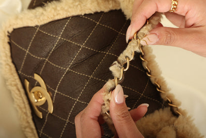 Chanel 2004 Shearling Chain Flap
