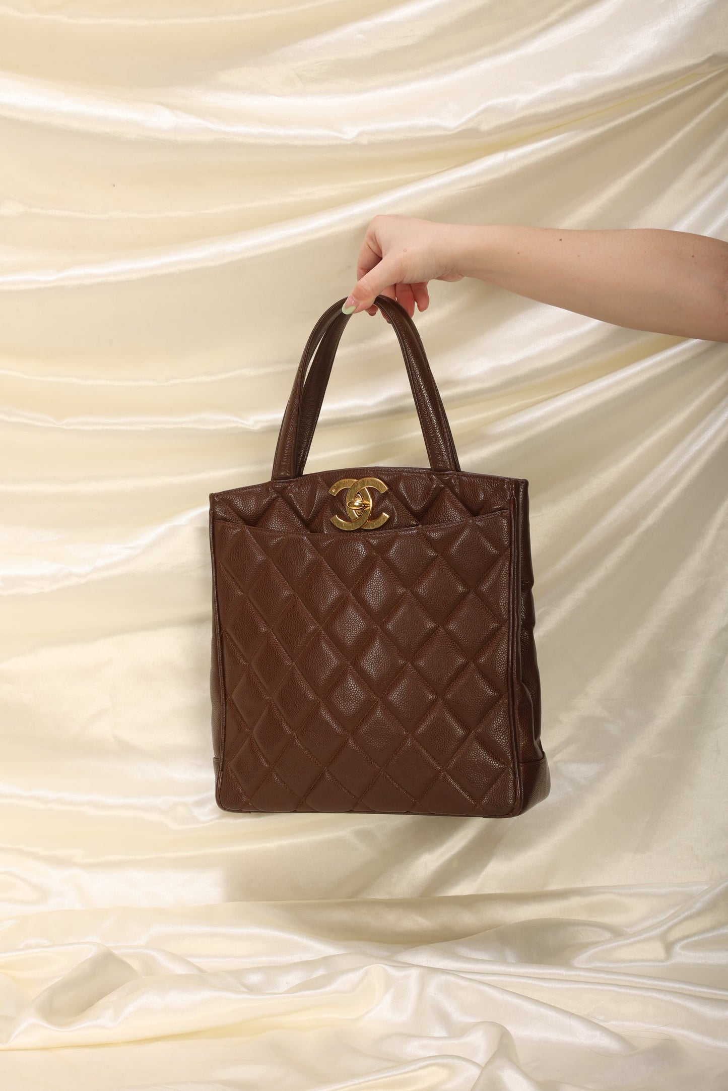 Chanel Caviar XL Logo Tote