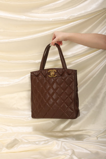 Chanel Caviar XL Logo Tote