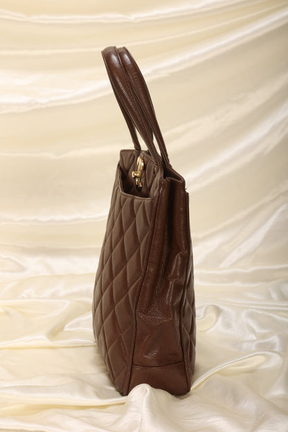 Chanel Caviar XL Logo Tote