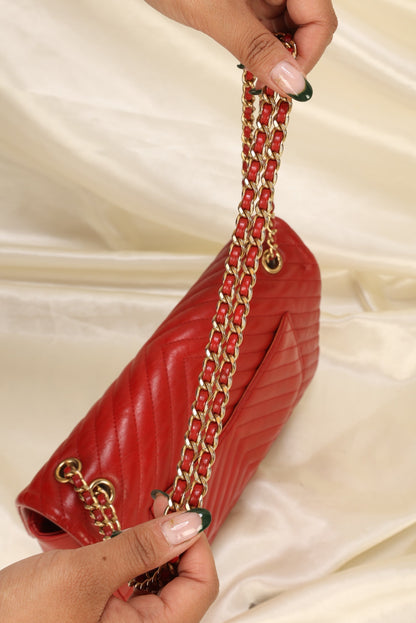 Chanel Rock the Corner Chevron Lambskin Half Flap