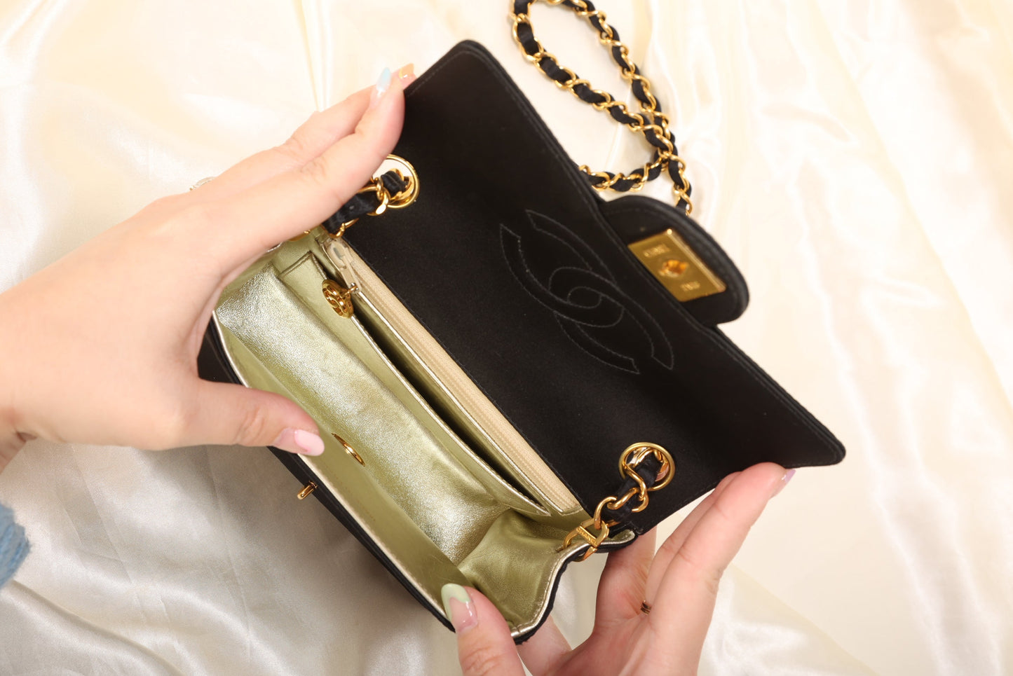 Extremely Rare Chanel Satin Mini Half Flap
