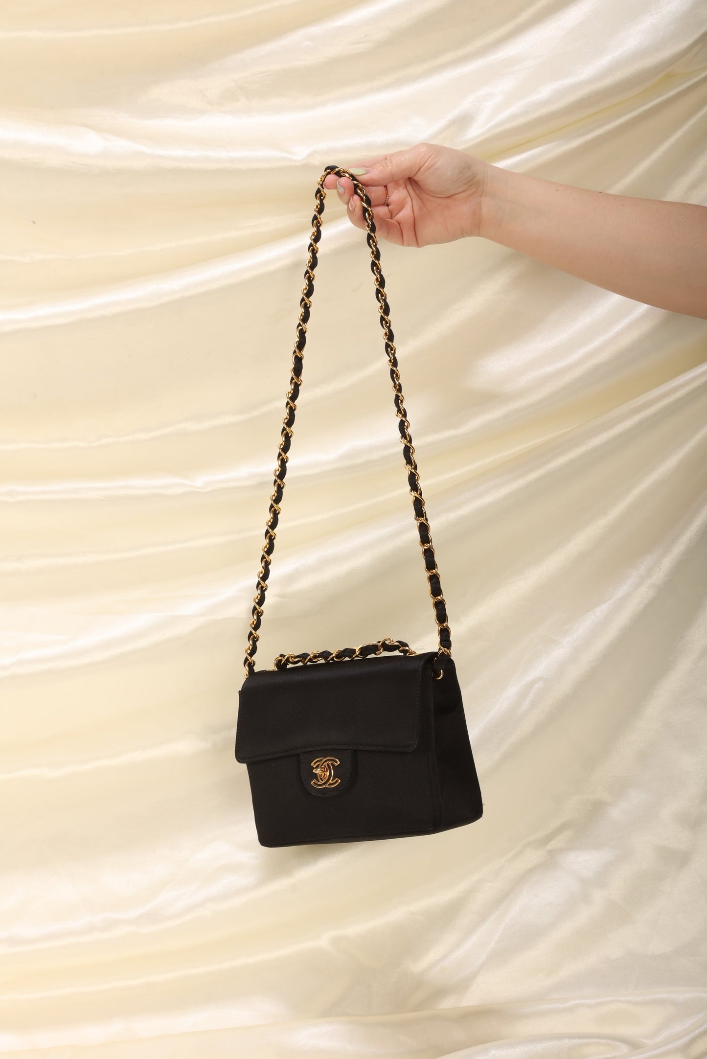 Extremely Rare Chanel Satin Mini Half Flap