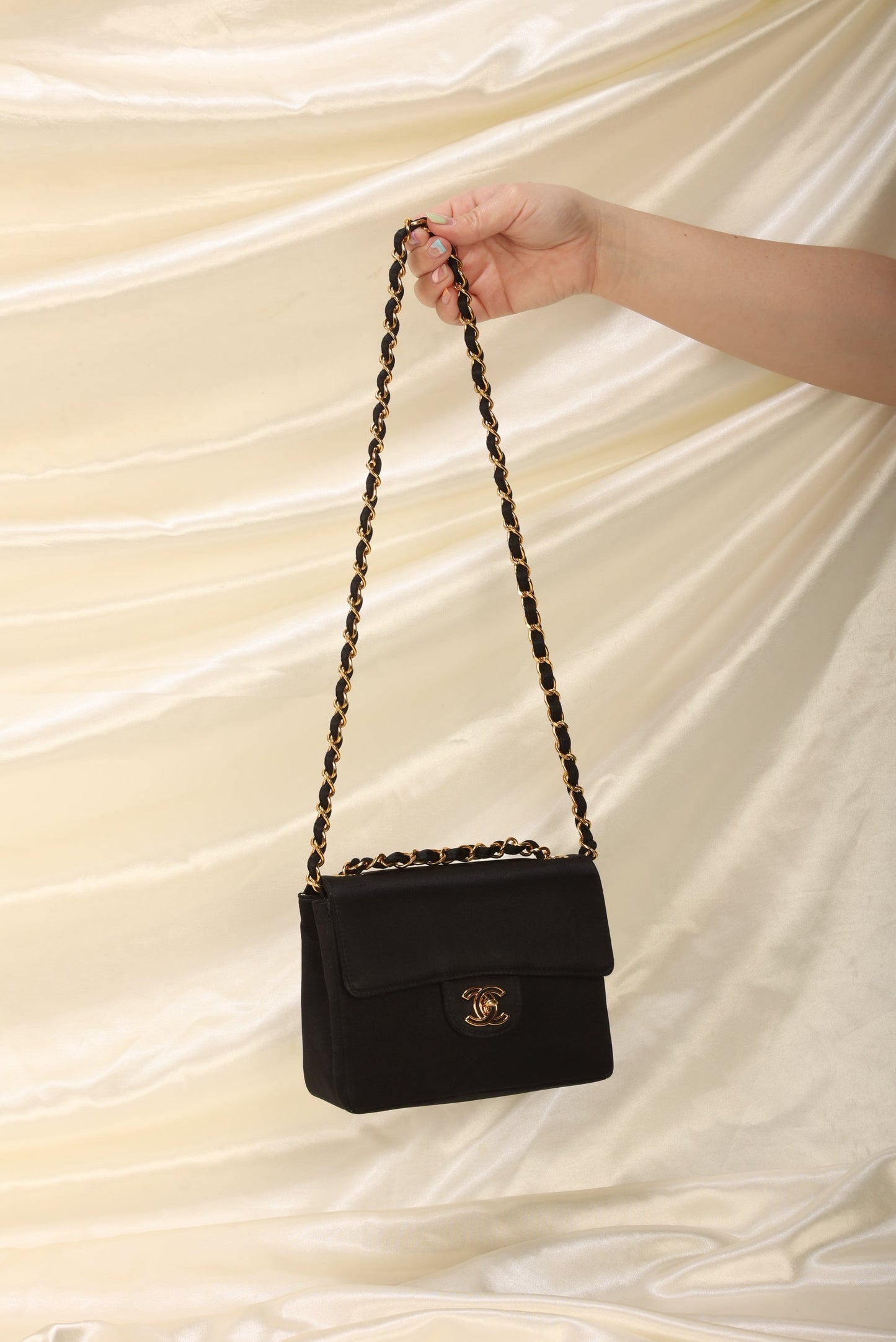 Extremely Rare Chanel Satin Mini Half Flap