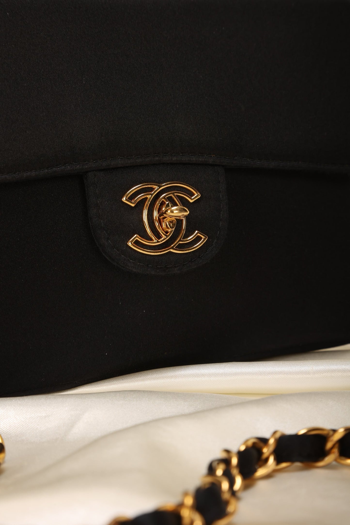 Extremely Rare Chanel Satin Mini Half Flap