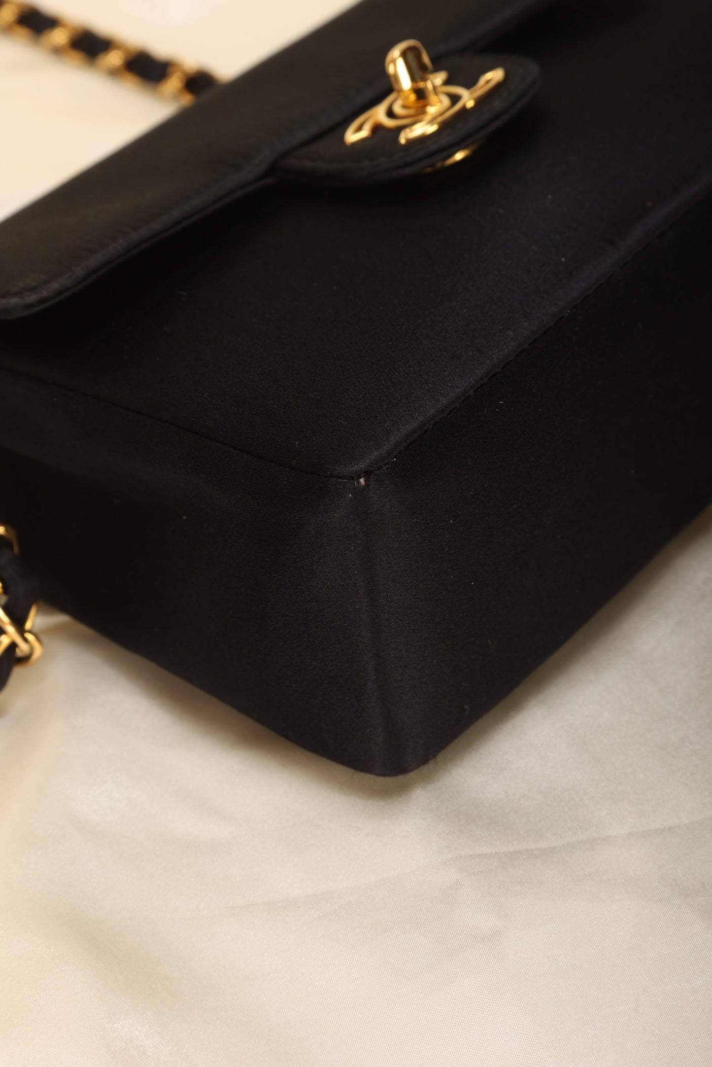 Extremely Rare Chanel Satin Mini Half Flap