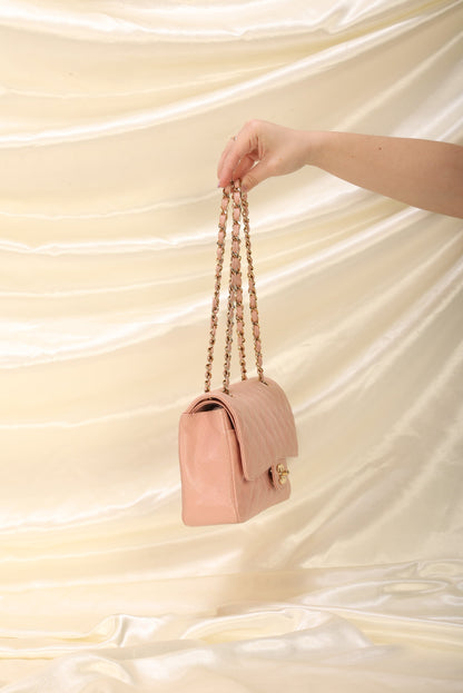 Extremely Rare 2004 Chanel Caviar Pink Double Flap
