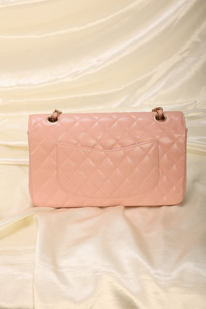 Extremely Rare 2004 Chanel Caviar Pink Double Flap