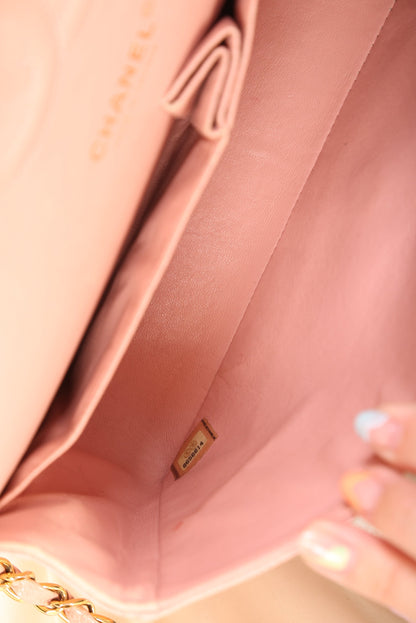 Extremely Rare 2004 Chanel Caviar Pink Double Flap