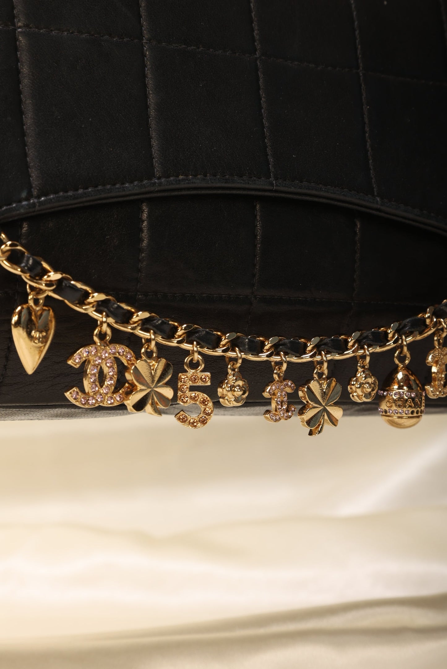 Extremely Rare Chanel Lambskin Charm Chocolate Bar