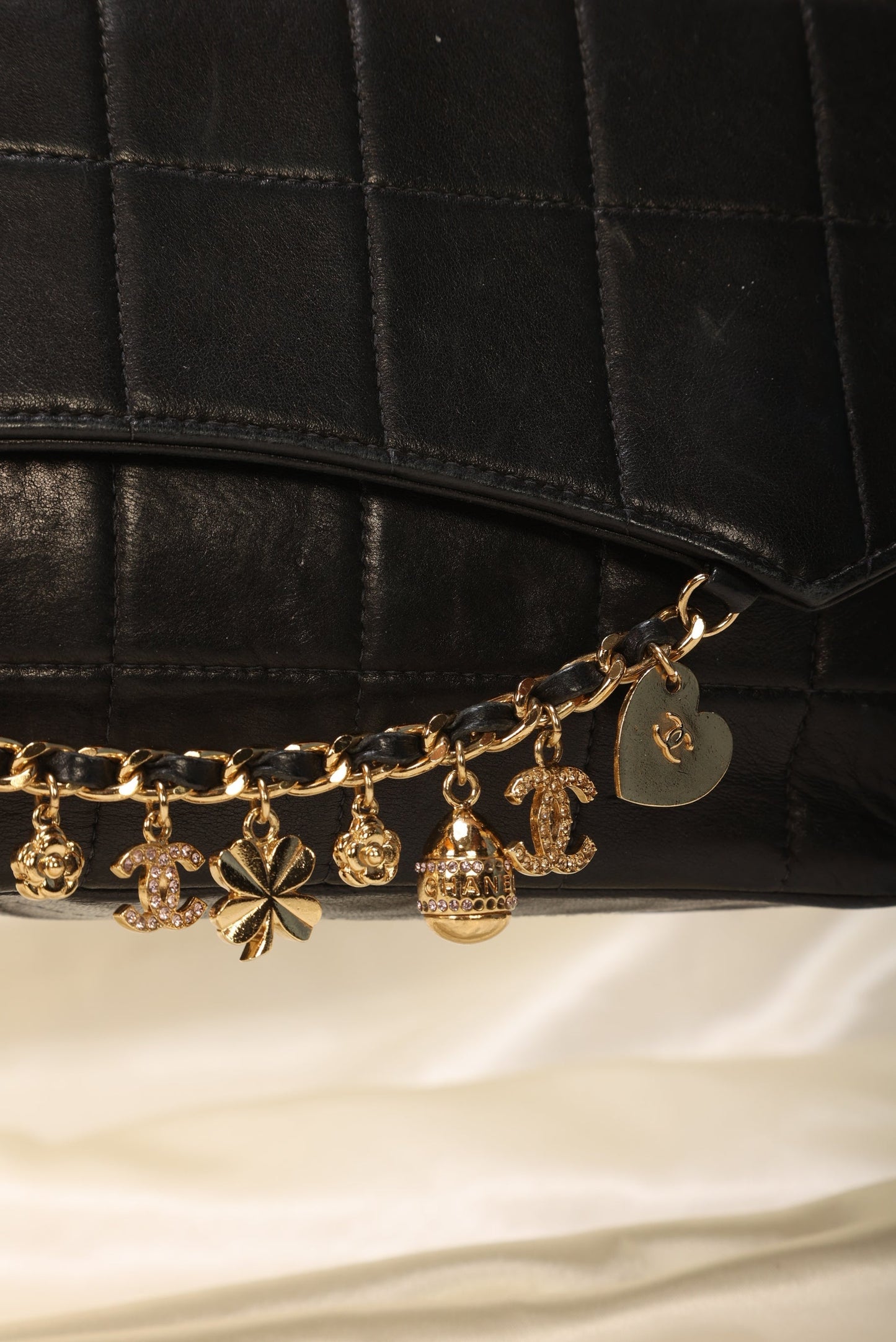 Extremely Rare Chanel Lambskin Charm Chocolate Bar