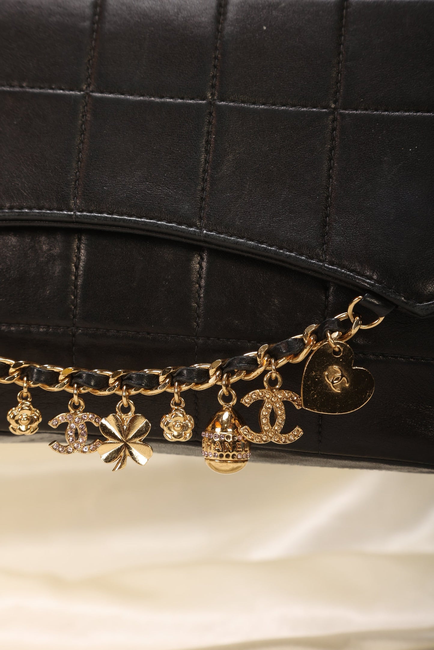 Extremely Rare Chanel Lambskin Charm Chocolate Bar