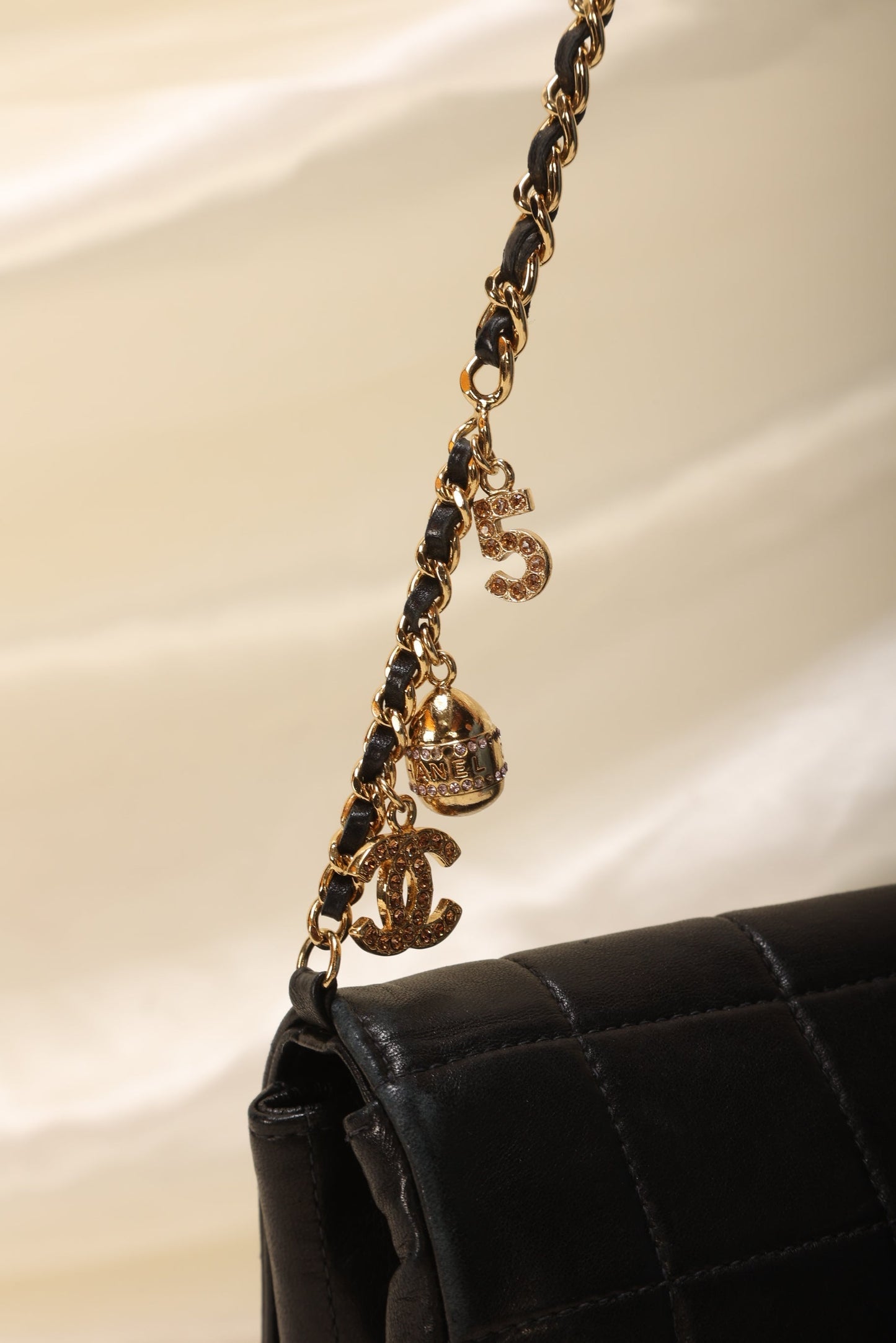 Extremely Rare Chanel Lambskin Charm Chocolate Bar