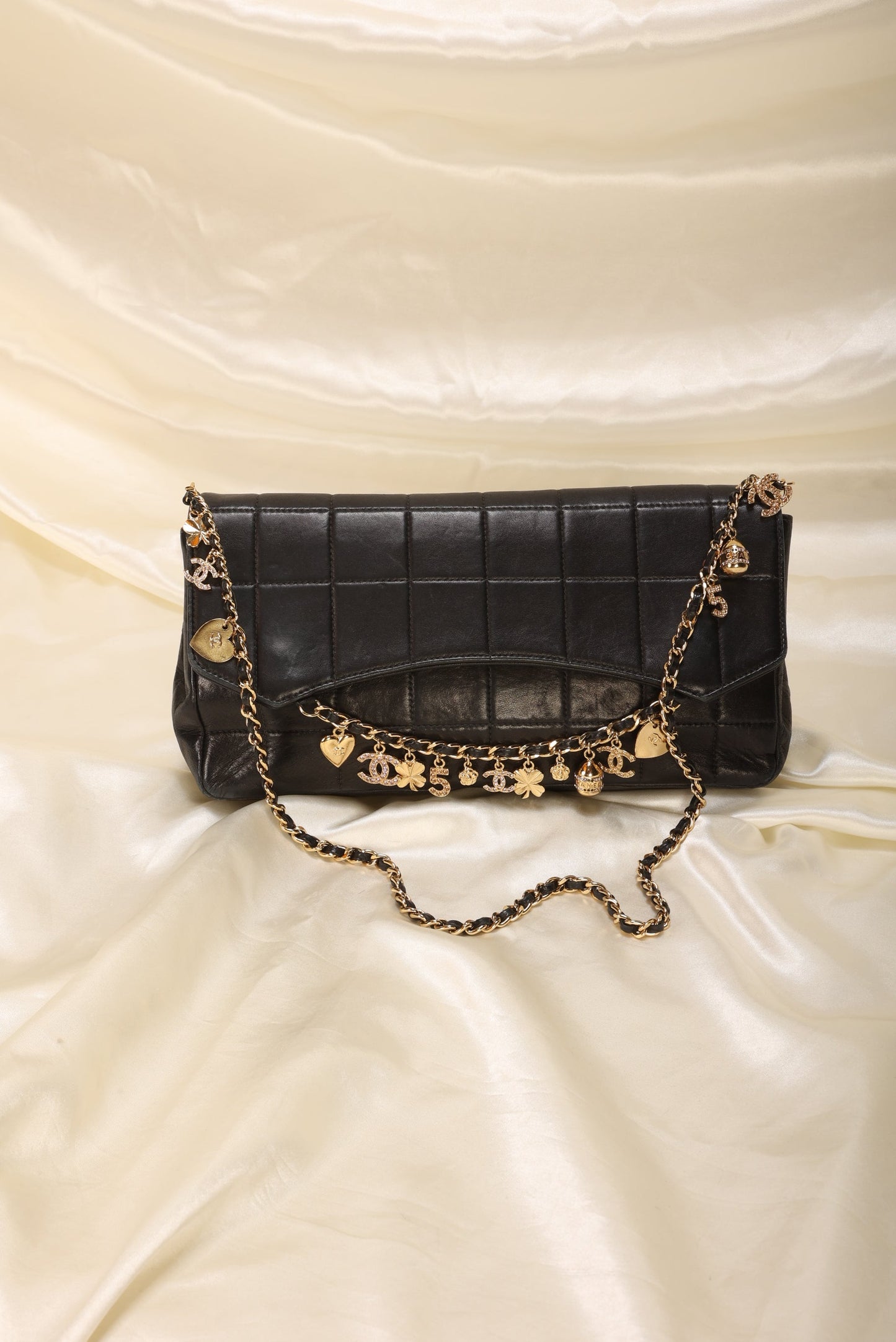 Extremely Rare Chanel Lambskin Charm Chocolate Bar