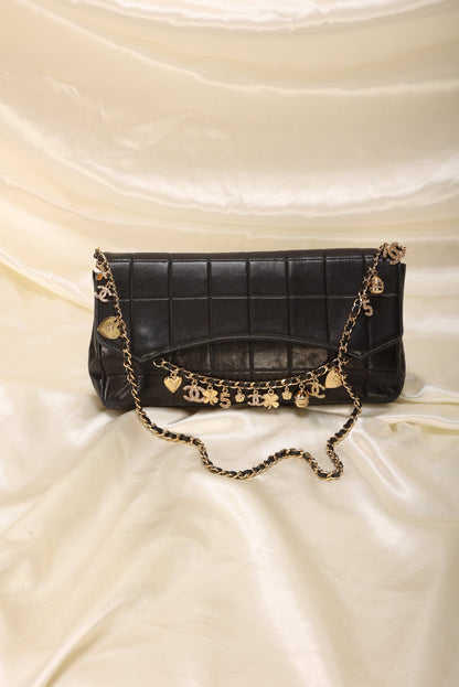 Extremely Rare Chanel Lambskin Charm Chocolate Bar