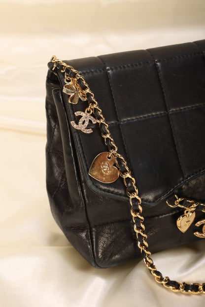 Extremely Rare Chanel Lambskin Charm Chocolate Bar