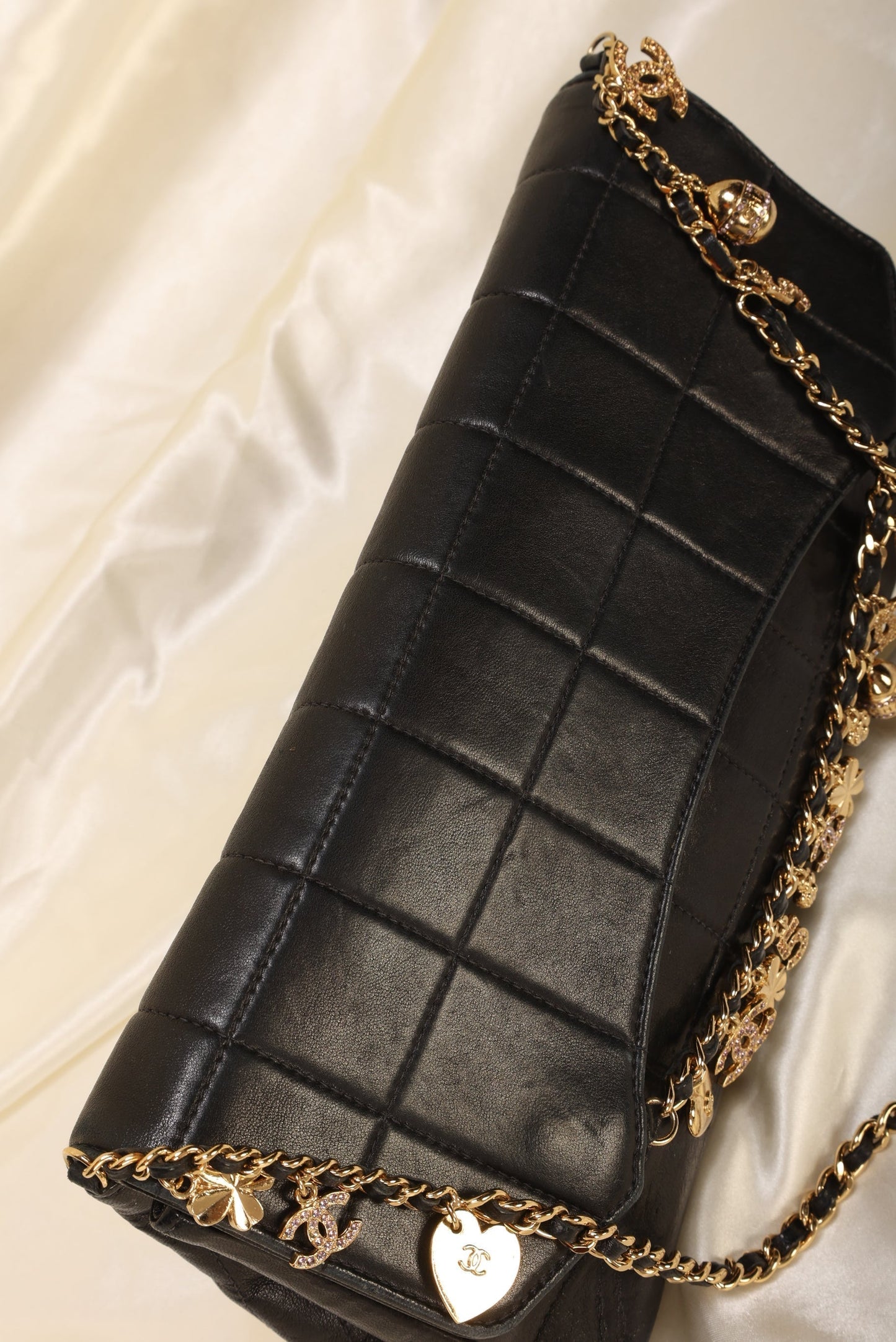 Extremely Rare Chanel Lambskin Charm Chocolate Bar