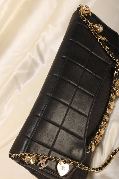 Extremely Rare Chanel Lambskin Charm Chocolate Bar