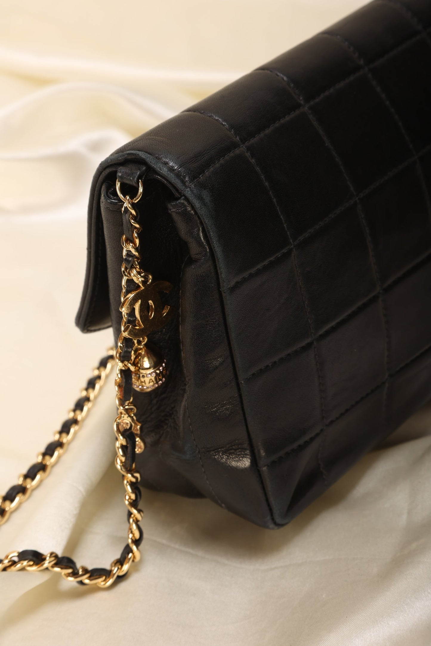 Extremely Rare Chanel Lambskin Charm Chocolate Bar
