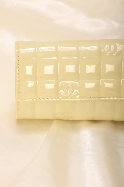 Chanel Patent Yellow Chocolate Bar Clutch