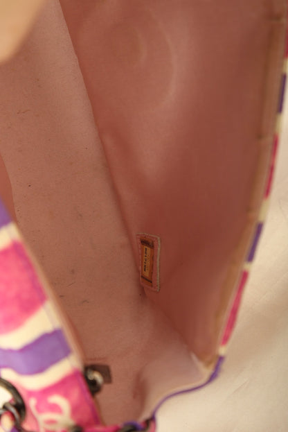 Extremely Rare Chanel Canvas Watercolor Single Flap