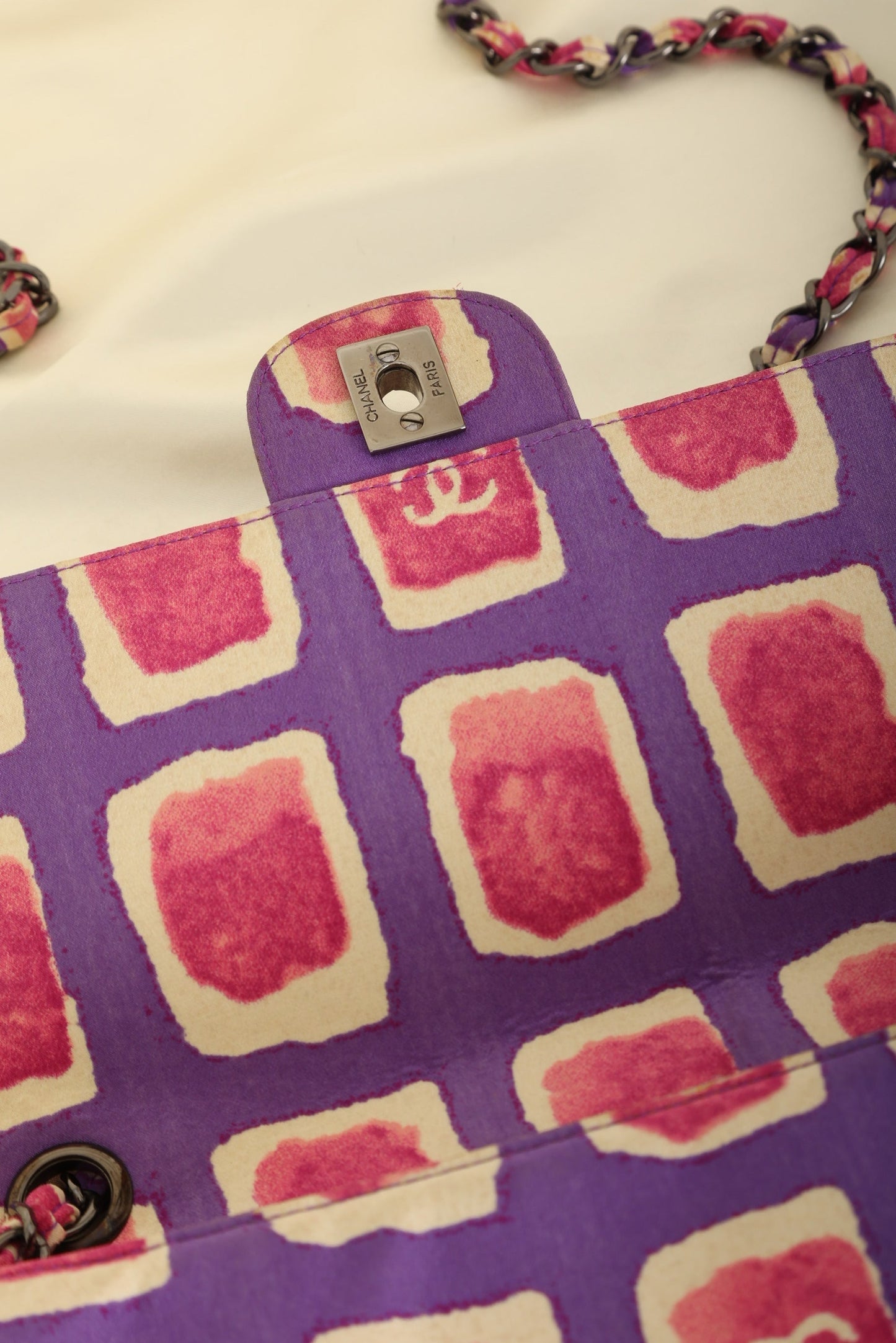 Extremely Rare Chanel Canvas Watercolor Single Flap