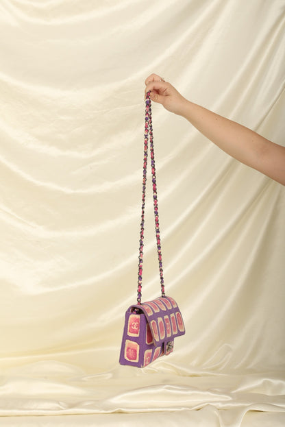 Extremely Rare Chanel Canvas Watercolor Single Flap